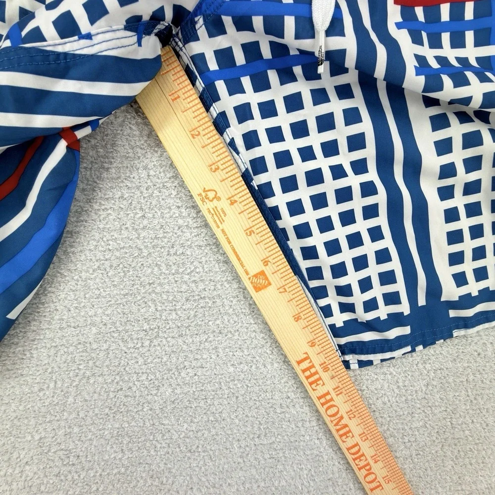 The North Face Board Shorts Mens 32 Blue Plaid Surf Swim Stretch Beach Trunks